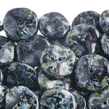 Load image into Gallery viewer, Czech Ripple Beads by Preciosa 12mm Black Opaque Travertine Qty:18
