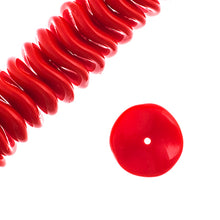Load image into Gallery viewer, Czech Ripple Beads by Preciosa 12mm Medium Red Opaque Qty:18
