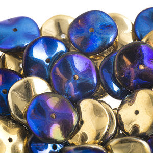 Czech Ripple Beads by Preciosa 12mm California Blue Qty:18