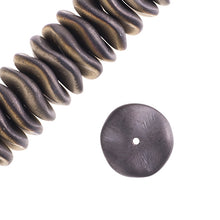 Load image into Gallery viewer, Czech Ripple Beads by Preciosa 12mm California Graphite Matte Qty:18