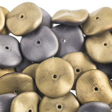 Load image into Gallery viewer, Czech Ripple Beads by Preciosa 12mm California Graphite Matte Qty:18