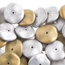 Load image into Gallery viewer, Czech Ripple Beads by Preciosa 12mm California Silver Matte Qty:18