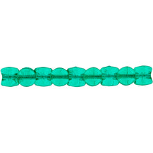Load image into Gallery viewer, Czech Pellet Beads 4x6mm Light Emerald Transparent Qty:44 Strung *D*