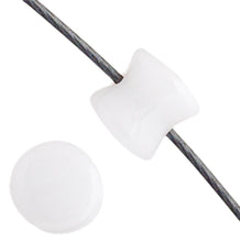 Load image into Gallery viewer, Czech Pellet Beads 4x6mm White Alabaster Opaque Qty:44 Strung