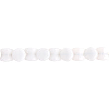 Load image into Gallery viewer, Czech Pellet Beads 4x6mm White Alabaster Opaque Qty:44 Strung