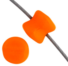 Load image into Gallery viewer, Czech Pellet Beads 4x6mm Orange Alabaster Opaque Qty:44 Strung *D*