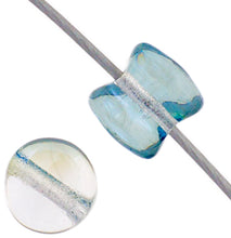 Load image into Gallery viewer, Czech Pellet Beads 4x6mm Crystal Lagoon Half-Coat Qty:44 Strung *D*