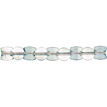 Load image into Gallery viewer, Czech Pellet Beads 4x6mm Crystal Lagoon Half-Coat Qty:44 Strung *D*