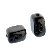 Load image into Gallery viewer, Czech Rhombus Beads 10x8mm Black Qty:20