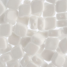 Load image into Gallery viewer, Czech Rhombus Beads 10x8mm Chalk White Qty:20