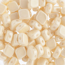 Load image into Gallery viewer, Czech Rhombus Beads 10x8mm Chalk White Cream Luster Qty:20