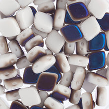 Load image into Gallery viewer, Czech Rhombus Beads 10x8mm Chalk White Azuro Qty:20
