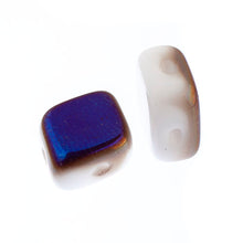 Load image into Gallery viewer, Czech Rhombus Beads 10x8mm Chalk White Azuro Qty:20