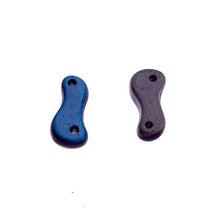 Load image into Gallery viewer, Czech Link Beads 3x10mm Black/Glittery Graphite Matte Qty:50 beads