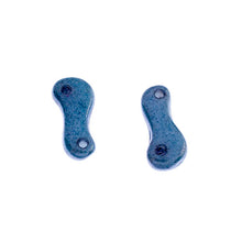 Load image into Gallery viewer, Czech Link Beads 3x10mm Chalk White/Blue Luster Qty:50 beads