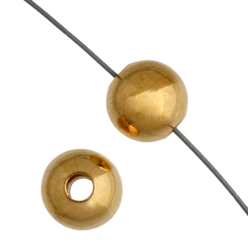 Gold Plated Beads Round 3mm Qty:100