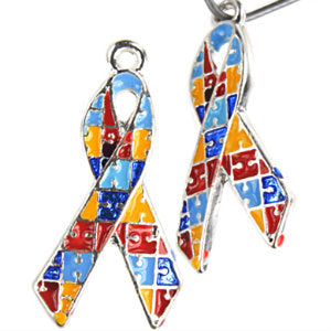 Awareness Charm Ribbon Puzzle Pieces Autism & Asberger's Syndrome Qty:1