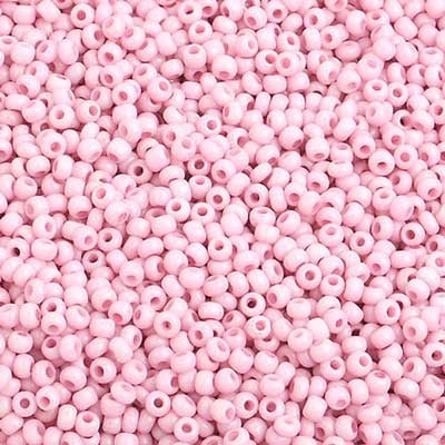 Czech Seed Beads 10/0 Chalk Pink Solgel