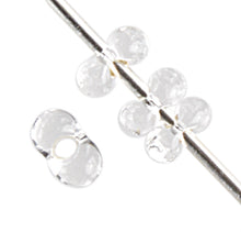 Load image into Gallery viewer, Czech Farfalle Beads Cut 2x4mm Crystal Silver Lined Qty:10g