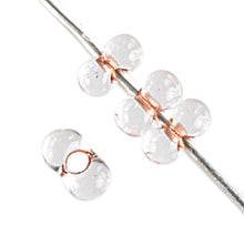 Load image into Gallery viewer, Czech Farfalle Beads Cut 2x4mm Crystal Copper Lined Qty:10g