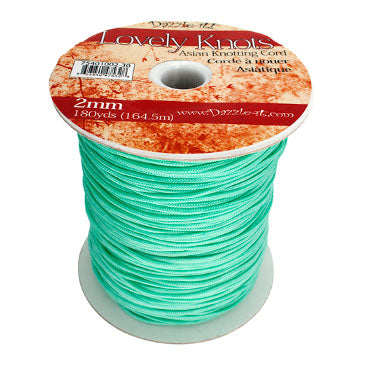 'Lovely Knots' Asian Knotting Cord 2mm Turquoise Qty:5 yards