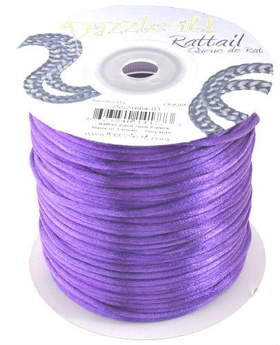 Rattail Cord 2mm Purple Qty:5 Yards