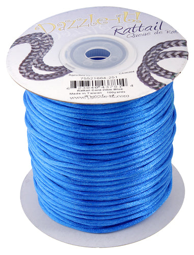 Rattail Cord 2mm Blue Qty:5 Yards