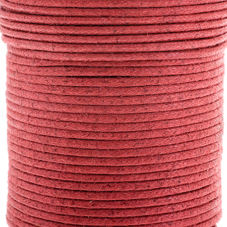 Cotton Cord 1mm Italian Red Quantity:25m spool