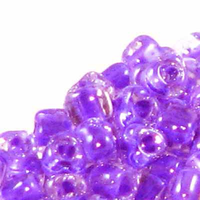 Miyuki Triangles 8/0 1123 Crystal/Purple Color Lined Qty:10g