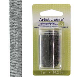 Artistic Wire Mesh Hematite 10mm *D* Qty: 1 meter
