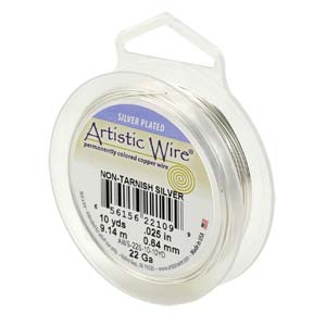 Artistic Wire 20 Gauge Silver Plated Non-Tarnish Silver Qty:25ft