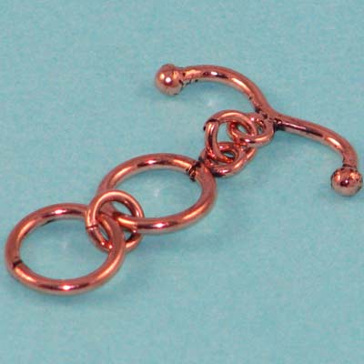 Bali Style Genuine Copper Toggle-Extending w. Bow Bar 12mm Qty:1