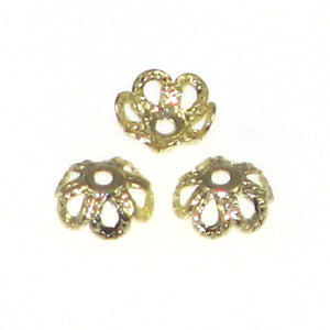 Gold Color Bead Caps 4mm Daisy Qty:20
