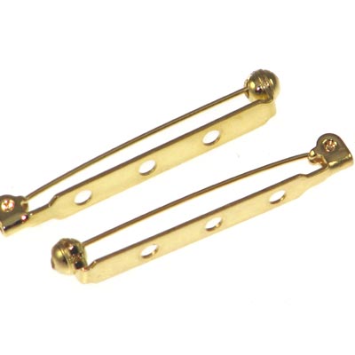 Bar Pins 1.5in Gold Color Qty:10