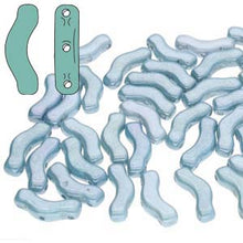 Load image into Gallery viewer, Czech Bridge Beads 3x12mm Blue Luster