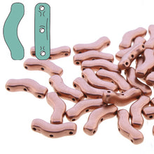 Load image into Gallery viewer, Czech Bridge Beads 3x12mm Bronze Copper