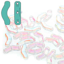 Load image into Gallery viewer, Czech Bridge Beads 3x12mm Crystal AB