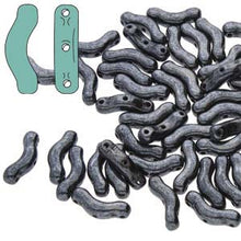 Load image into Gallery viewer, Czech Bridge Beads 3x12mm Hematite