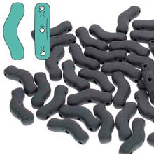 Load image into Gallery viewer, Czech Bridge Beads 3x12mm Jet Matte