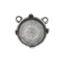 Load image into Gallery viewer, Connector for 12mm Rivoli Antique Silver Plated Qty:1