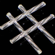 Load image into Gallery viewer, Czech Bugles 30mm Twisted Crystal Silver Lined Qty:40