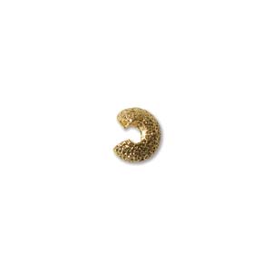 Gold Plated Crimp Covers 4mm Stardust Qty:20