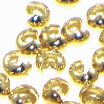 Brass Crimp Covers 3mm Quantity:100