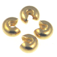Gold Plated Crimp Covers 4mm Quantity:20