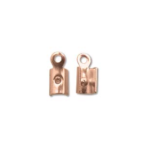 Bright Copper Plated Crimp Ends 4.5mm Qty:36