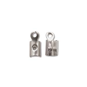Nickel Finish Plated Crimp Ends 2.5x4.5mm Qty:36