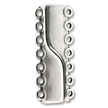 Load image into Gallery viewer, Antique Silver Clasp Magnetic Wave 7 Strand 16x42mm Qty: 1
