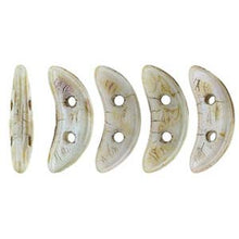 Load image into Gallery viewer, Czech Crescents 3x10mm Opaque Ultra Green Luster Qty:10 grams