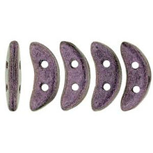 Load image into Gallery viewer, Czech Crescents 3x10mm Metallic Suede Pink Qty:10 grams
