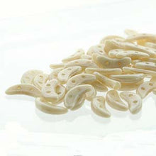 Load image into Gallery viewer, Czech Crescents 3x10mm Opaque Champagne Luster Qty:10 grams